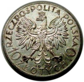 Picture 2 for: 10 złotych 1932 Głowa Kobiety Warszawa