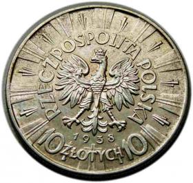 Picture 2 for: 10 złotych 1938 Józef Piłsudski II RP Warszawa