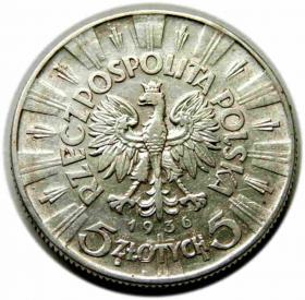 Picture 2 for: 5 złotych 1936 Józef Piłsudski II RP Warszawa