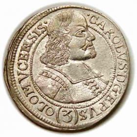 Picture for: 3 krajcary 1670 Karol II Lichtenstein Ołomuniec