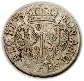 Picture 2 for: Szóstak 1755 Fryderyk II Wielki Prusy Królewiec