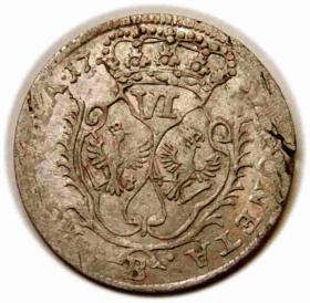 Picture 2 for: 6 groschen 1757 Frederick the Great Prussia Wroclaw