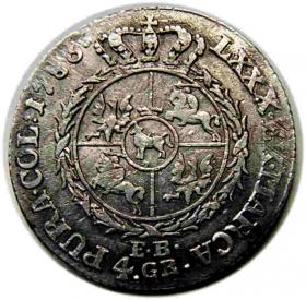 Picture 2 for: 1 zloty 1786 Stanislaw August Poniatowski Warsaw