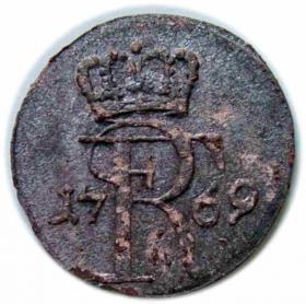 Picture 2 for: Szeląg 1769 Fryderyk II Wielki Prusy Królewiec