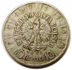 Picture 2 for: 10 złotych 1935 Józef Piłsudski Warszawa