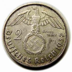 Picture 2 for: 2 marki 1937 J Hamburg Niemcy srebro