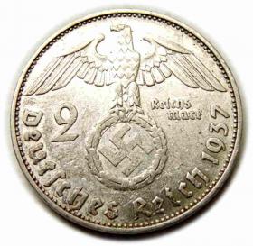 Picture 2 for: 2 marki 1937 E Muldenhutten Niemcy srebro