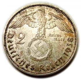 Picture 2 for: 2 marki 1938 E Muldenhutten Niemcy srebro