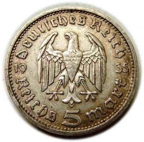 Picture 2 for: 5 marek 1935 A Berlin Niemcy srebro