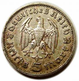 Picture 2 for: 5 marek 1935 G Karlsruhe Niemcy srebro