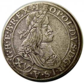 Picture for: 15 krajcarów 1663 Leopold I Węgry Wiedeń