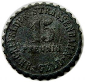 Picture for: 15 fenigów 1917 żeton tramwajowy Crefeld