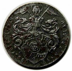 Picture 2 for: Żeton tramwajowy 10 fenigów 1920 Wrocław / Breslau