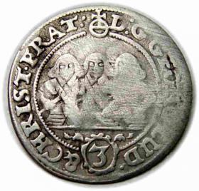 Picture for: 3 krajcary 1657 Jerzy III, Ludwik IV, Chrystian, Księstwo Brzesko  Legnicko  Wołowskie Brzeg