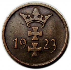 Picture 2 for: 1 Pfennig 1923 Free City of Danzig Gdansk