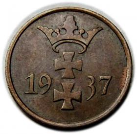 Picture 2 for: 1 pfennig 1937 Free City of Danzig Gdansk
