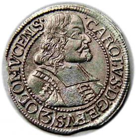 Picture for: 3 kreuzer 1670 Karl II Liechtenstein Olomouc