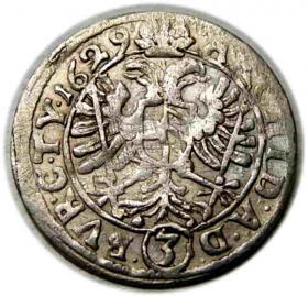 3 krajcary 1629 Ferdynand II Habsburg Austria Wiedeń
