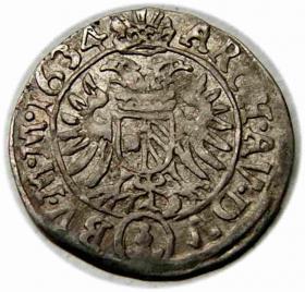Picture 2 for: 3 krajcary 1634 Ferdynand II Habsburg Praga