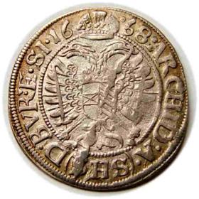 Picture 2 for: 3 krajcary 1668 Leopold I Habsburg Wrocław