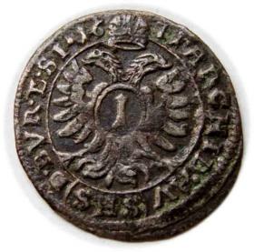 Picture 2 for: 1 krajcar 1671 Leopold I Habsburg Wrocław