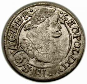 Picture for: 3 krajcary 1669 Leopold I Habsburg Śląsk Wrocław