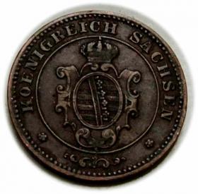 Picture 2 for: 1 fenig 1865 Jan Wettyn Saksonia Drezno