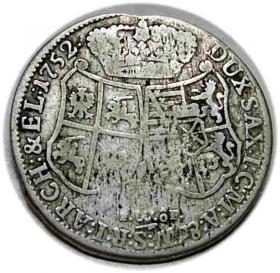 Picture 2 for: 1/3 thaler 1752 Augustus III Dresden