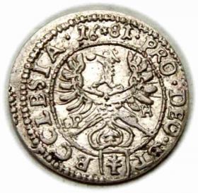 Picture 2 for: 1 krajcar 1681 Fryderyk Heski Księstwo Nyskie Biskupów Wrocławskich Nysa