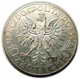 Picture 2 for: 10 złotych 1933 Głowa Kobiety II RP Warszawa