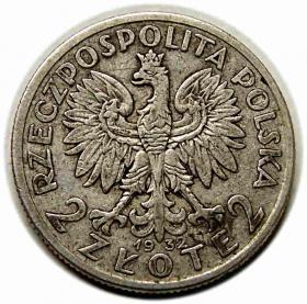 Picture 2 for: 2 złote 1933 Głowa Kobiety II RP Warszawa