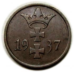 Picture 2 for: 1 pfennig 1937 Free City of Danzig Gdansk