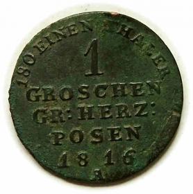 Picture for: 1 grosz 1816 Fryderyk Wilhelm III Wielkie Księstwo Poznańskie Berlin
