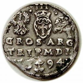 Picture 2 for: Trojak 1594 Zygmunt III Waza Wilno