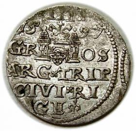 Picture 2 for: Trojak 1597 Zygmunt III Waza Ryga