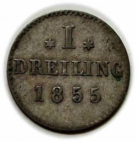 Picture for: 1 dreiling 1855 Hamburg