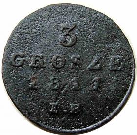 Picture for: 3 grosze 1811 Fryderyk August Księstwo Warszawskie Warszawa
