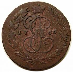 Picture for: 5 kopeks 1766 Catherine the Great Russia Moscow