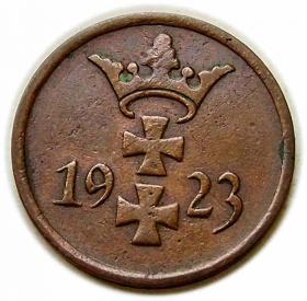Picture 2 for: 1 Pfennig 1923 Free City of Danzig Gdansk Berlin