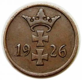 Picture 2 for: 1 pfennig 1926 Free City of Danzig Gdansk