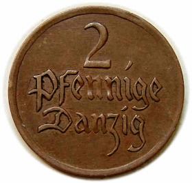 Picture for: 2 pfennig 1926 Free City of Danzig Gdansk Berlin