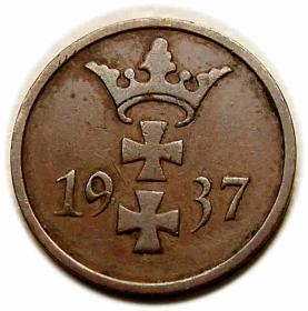 Picture 2 for: 1 pfennig 1937 Free City of Danzig Gdansk