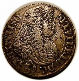 Picture for: 3 kreuzer 1678 Silvius II Frederick Duchy of Olesnica  Bierutow  Radziejow Olesnica