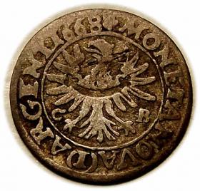 Picture 2 for: 1 krajcar 1668 Chrystian Wołowski Księstwo Brzesko  Legnicko  Wołowskie Brzeg