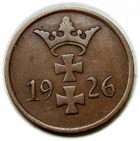 Picture 2 for: 1 pfennig 1926 Free City of Danzig Gdansk