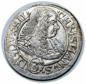 Picture for: 3 kreuzer 1669 Chistian Duchy of Brzeg  Legnica  Wolow Brzeg