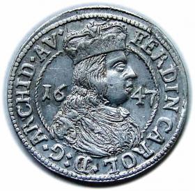 Picture for: 3 krajcary 1647 Ferdynand Karol Austria Tyrol Hall