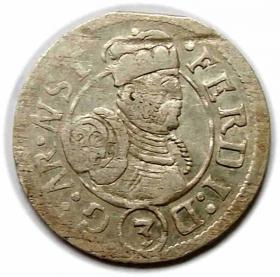 Picture for: 3 kreuzer Ferdinand II Austria Tyrol Hall