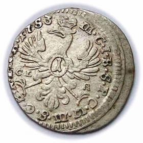 Picture 2 for: 1 krajcar 1753 Fryderyk II Wielki Niemcy Bayreuth Brandenburgia