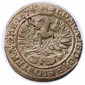 Picture 2 for: 6 kreuzer 1674 Silvius II Frederick Duchy of Ziebice  Olesnica Olesnica